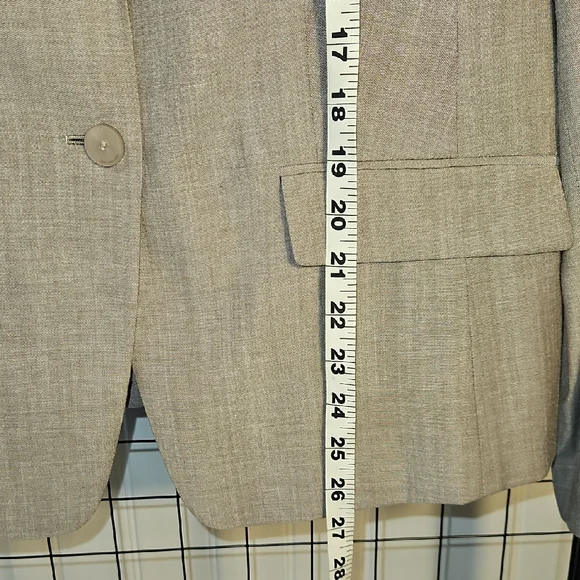 BOSS Hugo Boss Women’s Beige Virgin Wool Blend Blazer Jacket Tailored - Picture 10 of 15